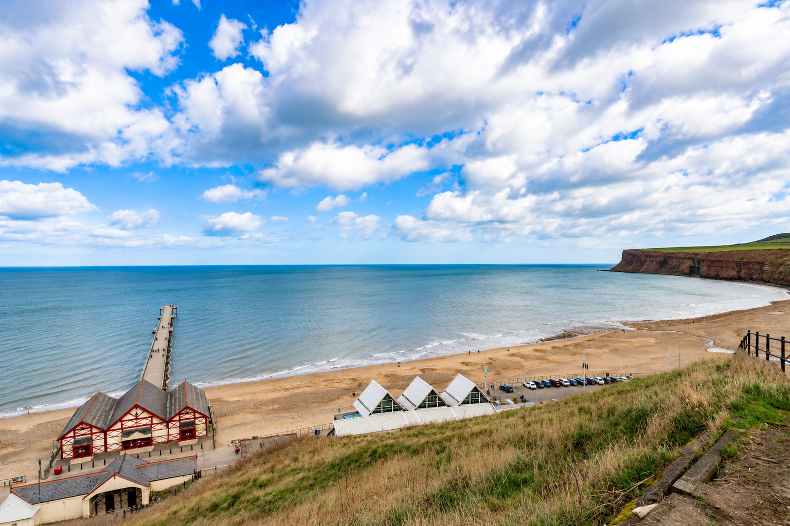 Saltburn coastline and pier